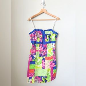 Lilly Pulitzer Strapless Patchwork Dress - Size 10